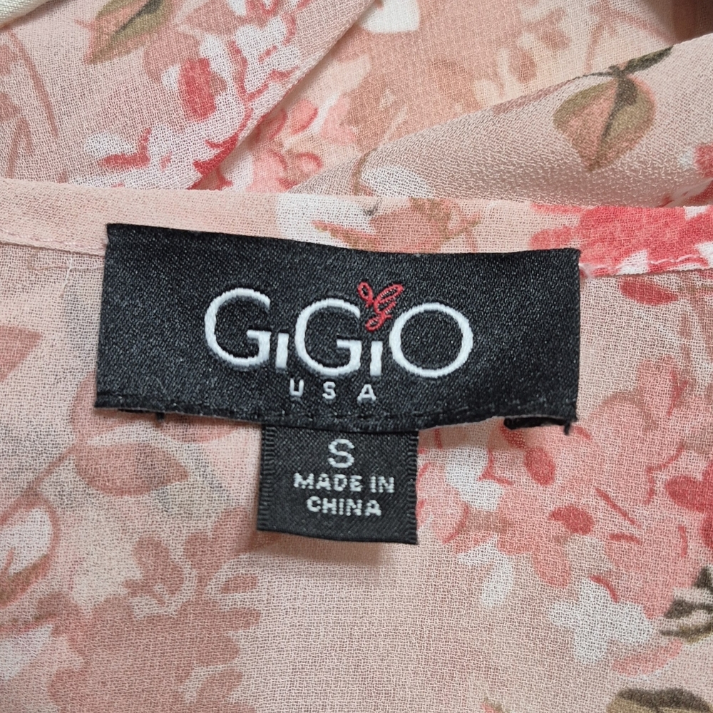 GIGIO by UMGEE Patchwork Print and Mixed Ruffle Chiffon Kimono Swim Cover Up - Picture 5 of 5